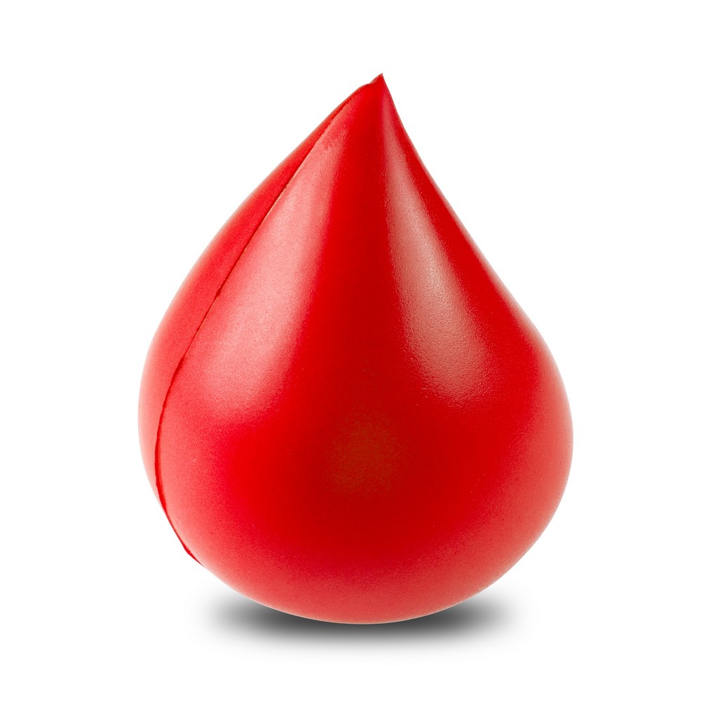 Antystres „kropla” | Kian z własnym nadrukiem, kolor czerwony