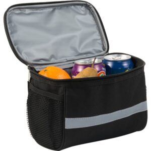 Torba rowerowa, torba termoizolacyjna z własnym nadrukiem, kolor czarny