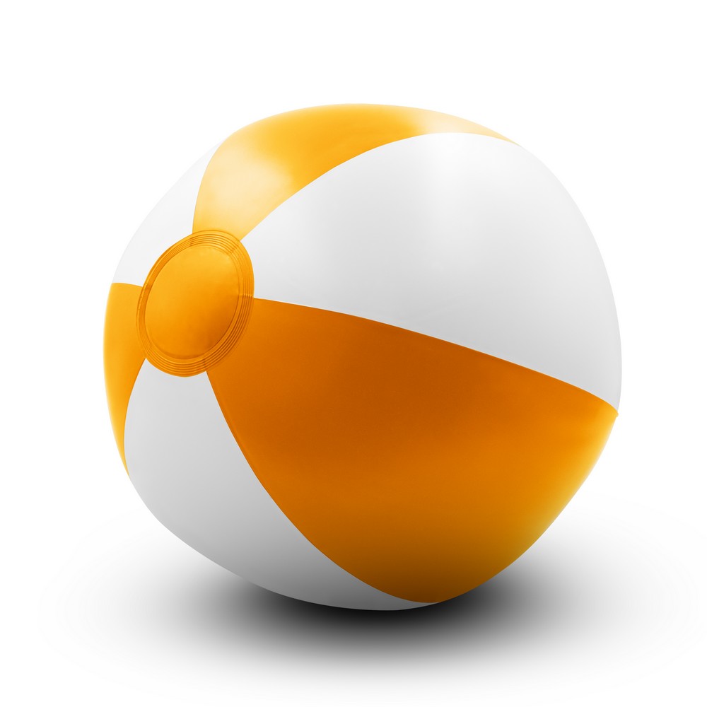 Dmuchana piłka plażowa z własnym nadrukiem, kolor pomarańczowy