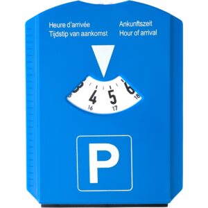 Parkometr, skrobaczka z żetonami z własnym nadrukiem, kolor niebieski