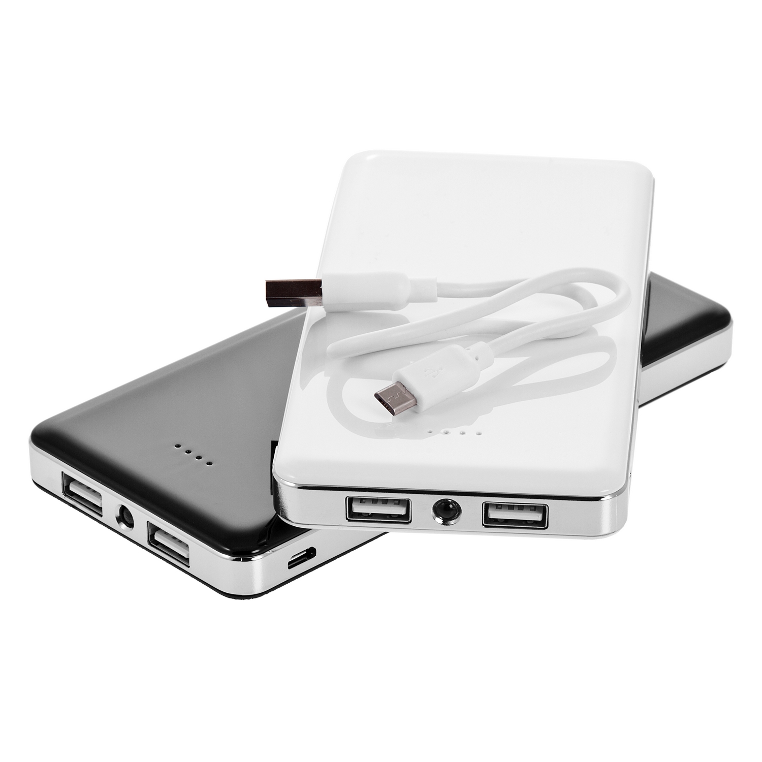 Power bank 12000 mAh z lampką | Sawyer z własnym nadrukiem, kolor biały