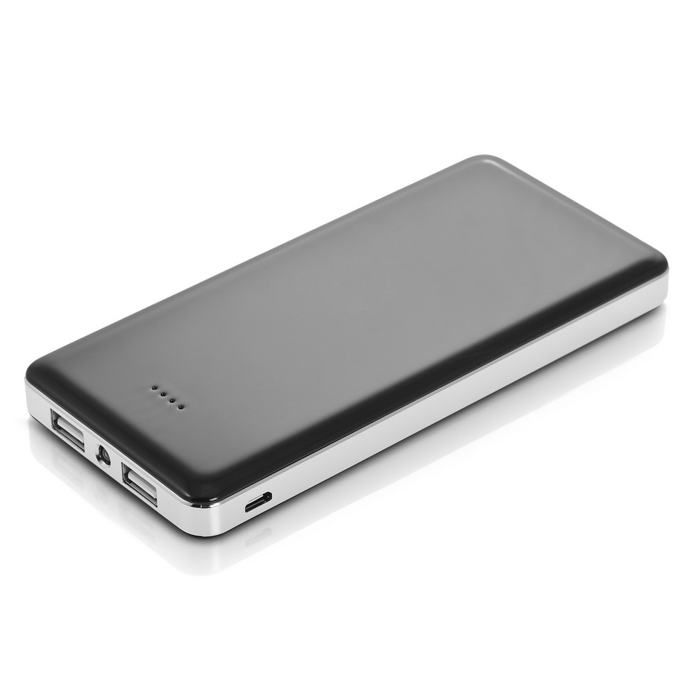 Power bank 12000 mAh z lampką | Sawyer z własnym nadrukiem, kolor czarny