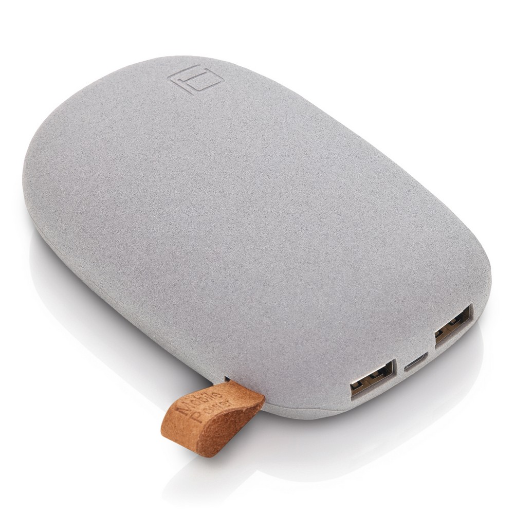 Power bank 10400 mAh Air Gifts "kamień" | Carol z własnym nadrukiem, kolor szary