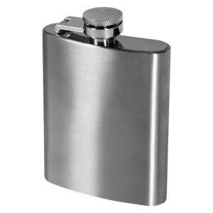 Piersiówka 100 ml | Beckett z własnym nadrukiem, kolor srebrny