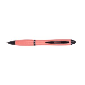 Bambusowy długopis, touch pen z własnym nadrukiem, kolor różowy