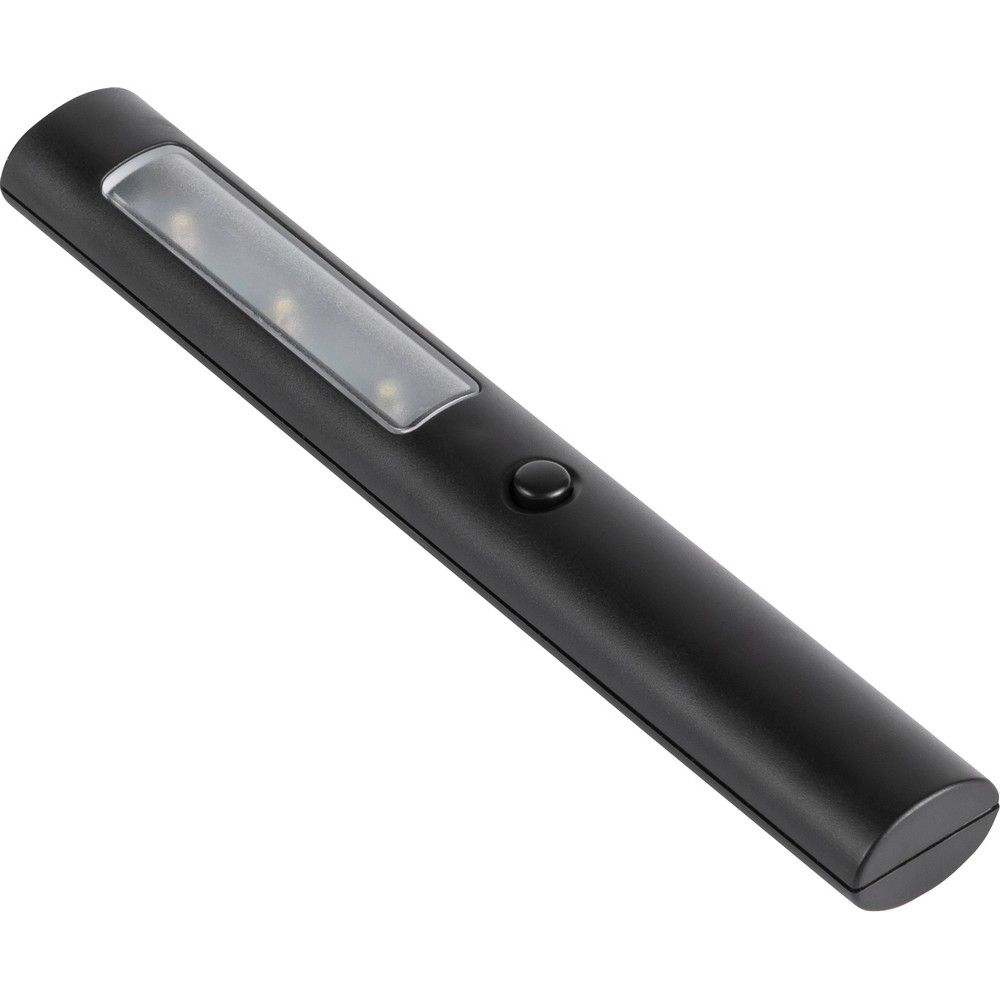 Lampka warsztatowa 3 LED z własnym nadrukiem, kolor czarny