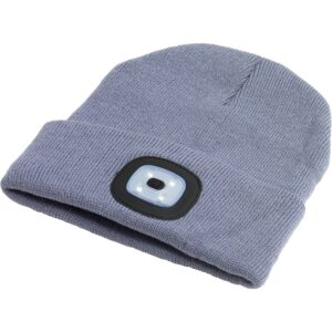 Czapka zimowa ze światłem COB z własnym nadrukiem, kolor grafitowy