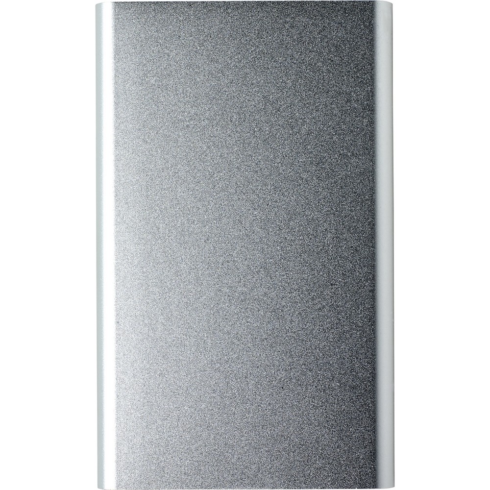Power bank 4000 mAh z własnym nadrukiem, kolor srebrny