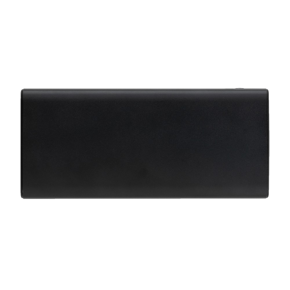 Szybki power bank 10000 mAh z własnym nadrukiem, kolor czarny