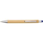 niebieski Bambusowy długopis, touch pen