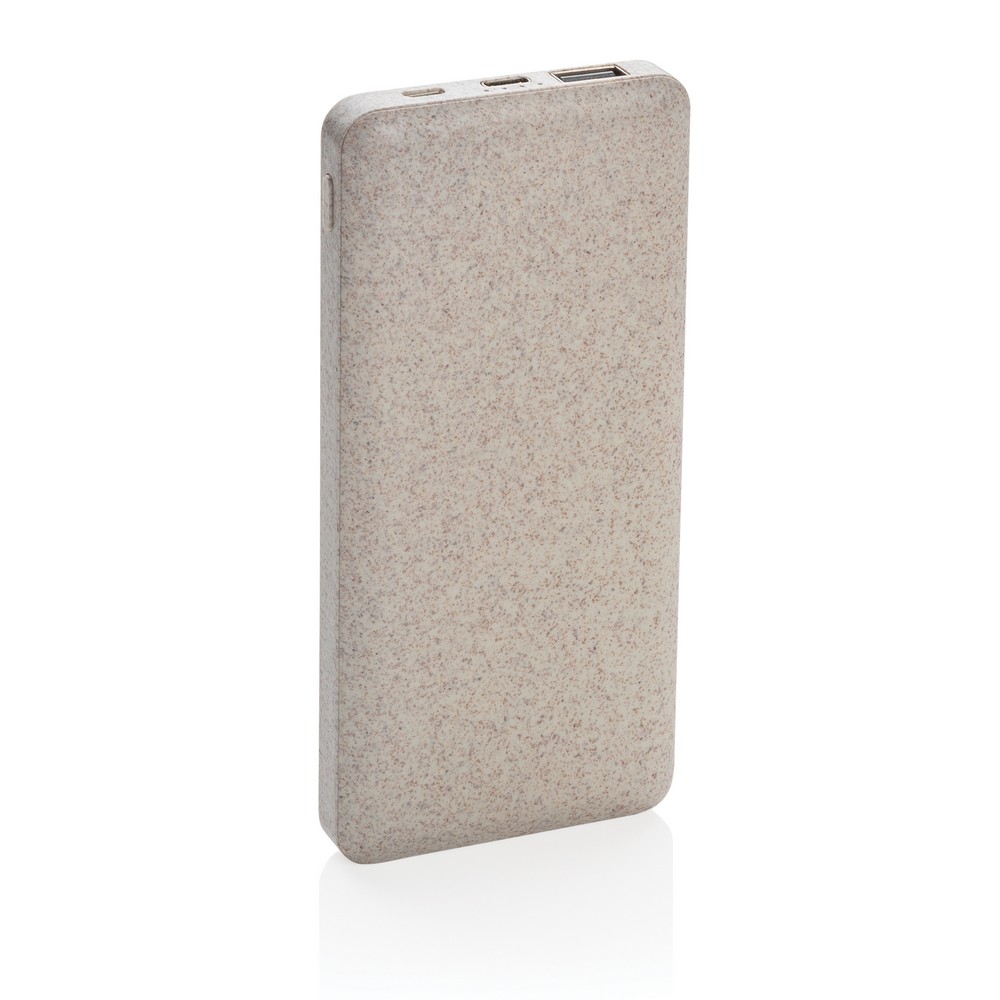 Power bank 10000 mAh z własnym nadrukiem, kolor khaki