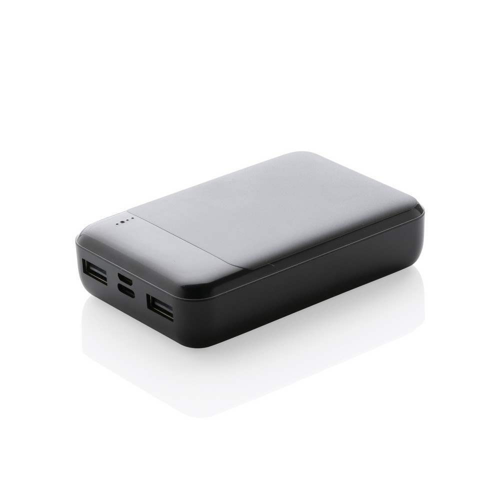 Power bank 10000 mAh z własnym nadrukiem, kolor czarny