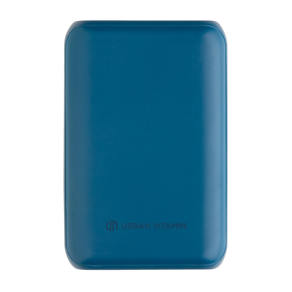 Szybki power bank 10000 mAh Urban Vitamin z własnym nadrukiem, kolor niebieski