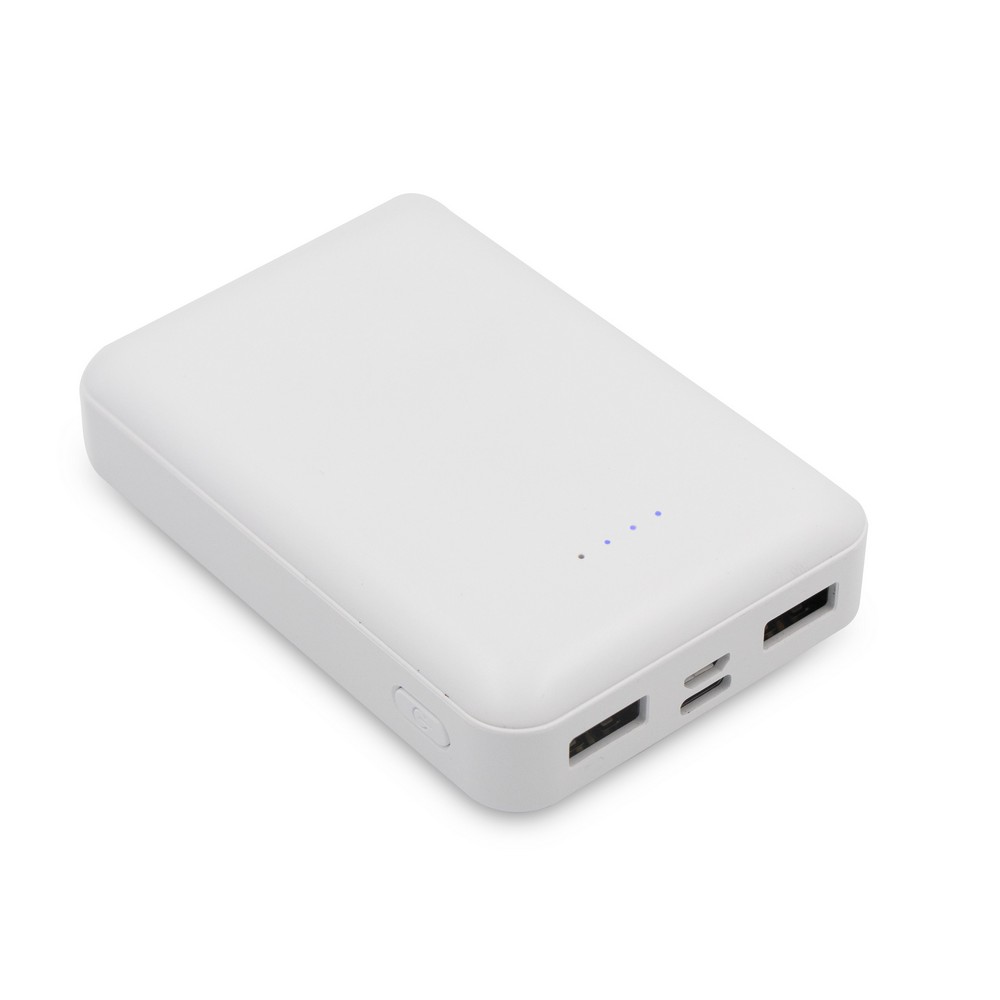 Power bank 10000 mAh | Hart z własnym nadrukiem, kolor biały