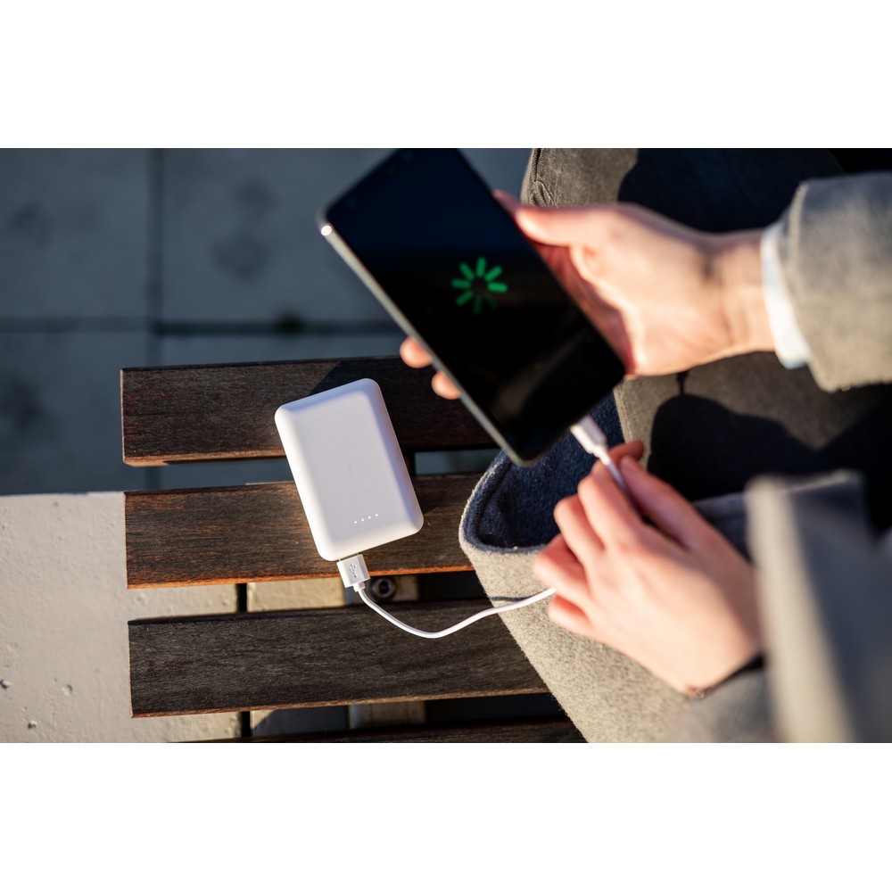 Power bank 10000 mAh | Hart z własnym nadrukiem, kolor biały