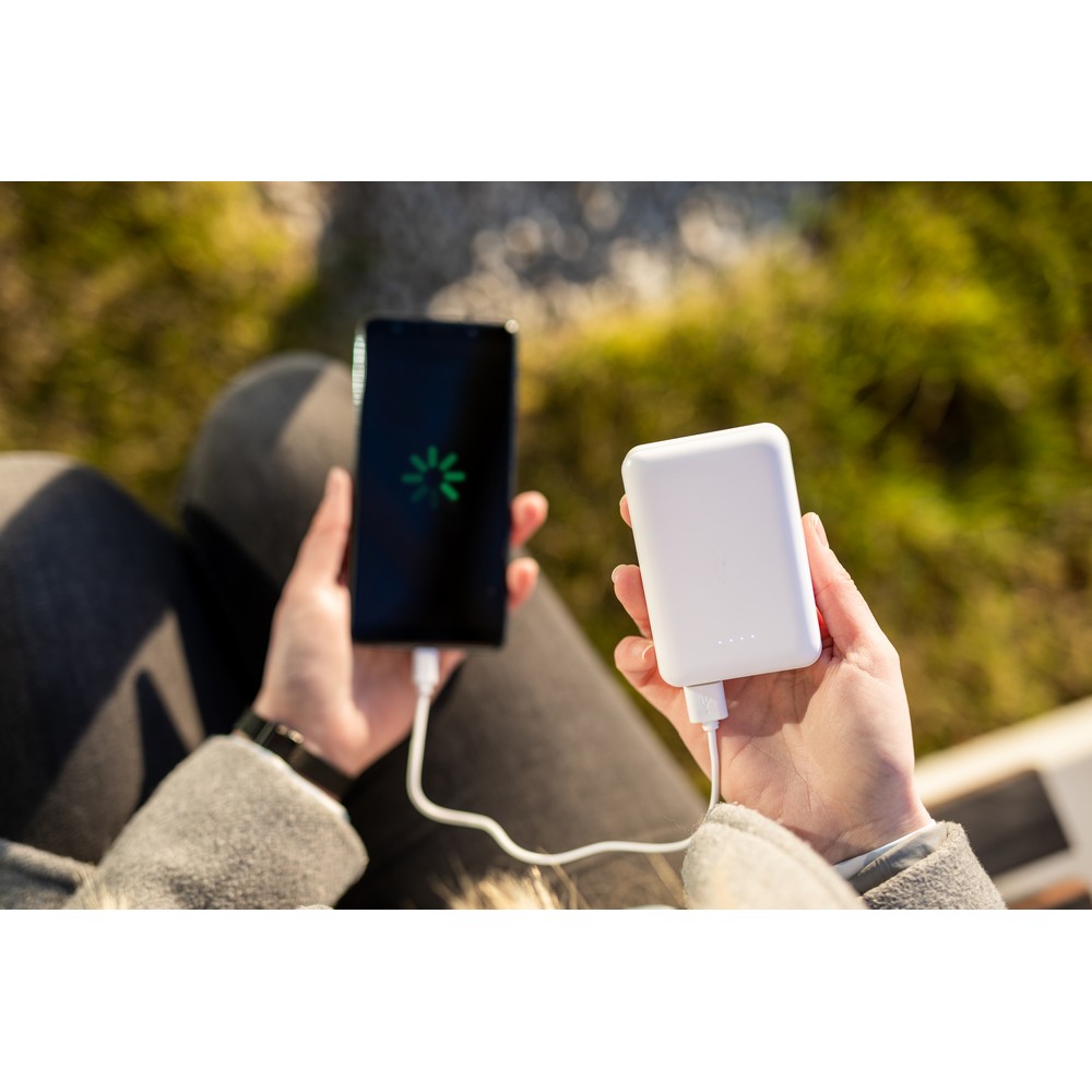 Power bank 10000 mAh | Hart z własnym nadrukiem, kolor biały