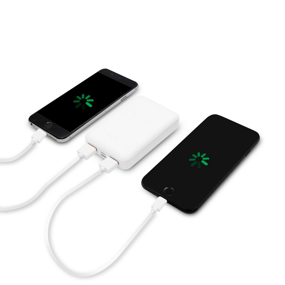 Power bank 10000 mAh | Hart z własnym nadrukiem, kolor biały