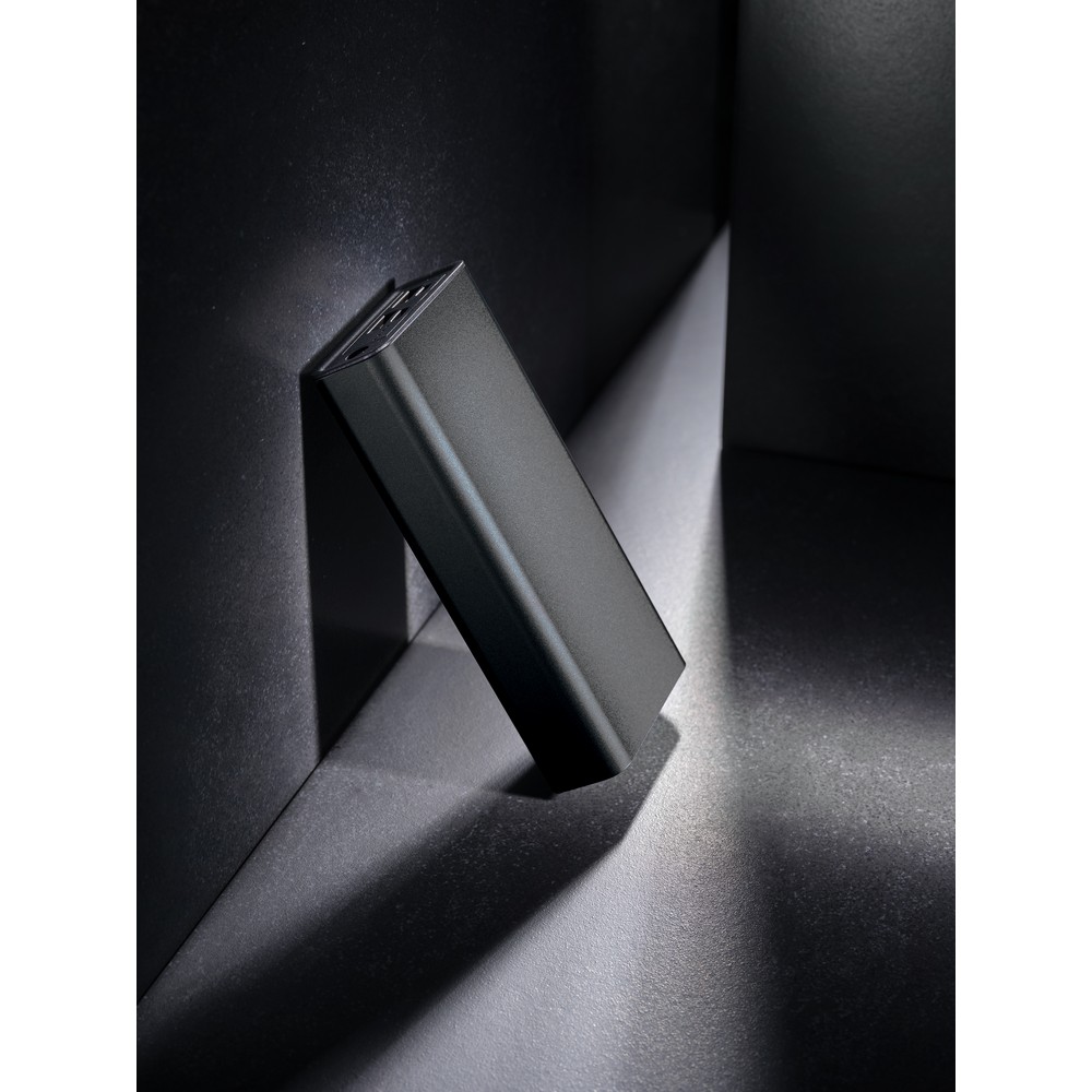 Power bank 20000 mAh Terra, aluminium z recyklingu z własnym nadrukiem, kolor szary