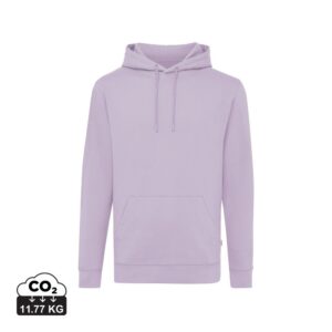 Bluza z kapturem z bawełny z recyklingu Iqoniq Jasper z własnym nadrukiem, kolor fioletowy