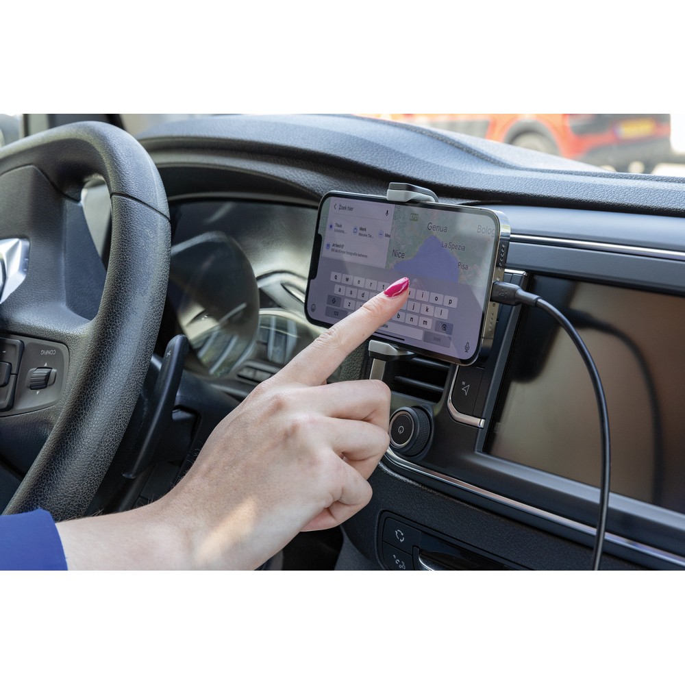 Samochodowy uchwyt do telefonu Acar RCS z własnym nadrukiem, kolor czarny