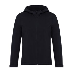 Damska kurtka softshell Iqoniq Makalu AWARE™ z własnym nadrukiem, kolor czarny
