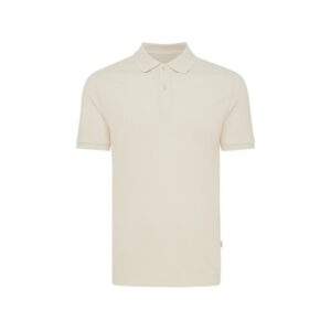Koszulka polo z bawełny z recyklingu Iqoniq Yosemite z własnym nadrukiem, kolor neutralny
