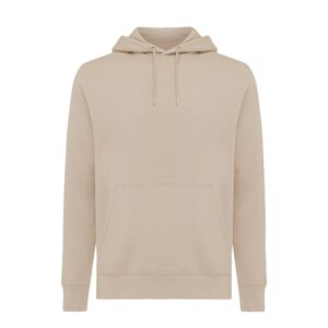Lekka bluza z kapturem Iqoniq Rila, bawełna z recyklingu z własnym nadrukiem, kolor beżowy
