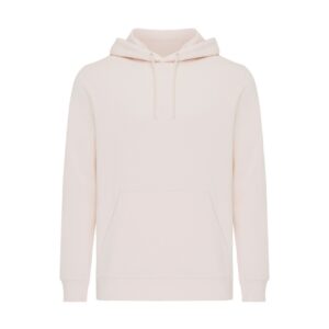 Lekka bluza z kapturem Iqoniq Rila, bawełna z recyklingu z własnym nadrukiem, kolor różowy