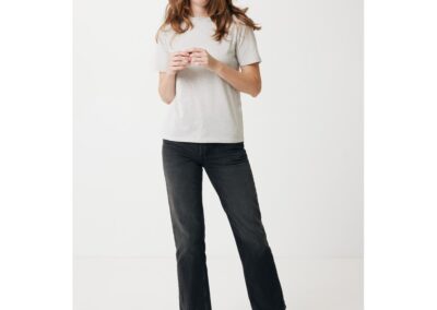 Lekka koszulka Iqoniq Sierra, bawełna z recyklingu z własnym nadrukiem, kolor szary