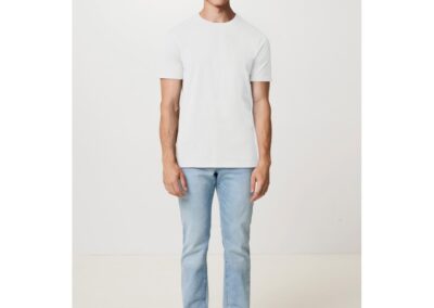 Koszulka z bawełny z recyklingu Iqoniq Brett z własnym nadrukiem, kolor biały