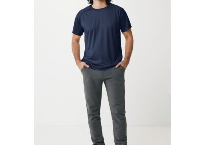 Koszulka sportowa Iqoniq Tikal, poliester z recyklingu z własnym nadrukiem, kolor granatowy