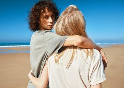 Koszulka z bawełny z recyklingu Iqoniq Teide z własnym nadrukiem, kolor heather green