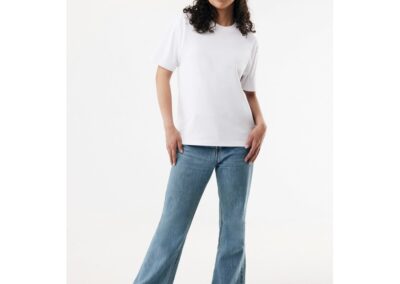 Koszulka Iqoniq Nikko, bawełna z recyklingu z własnym nadrukiem, kolor biały