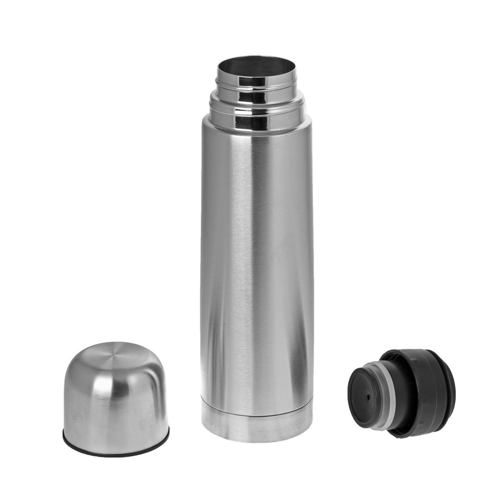 Termos 500 ml z własnym nadrukiem, kolor srebrny