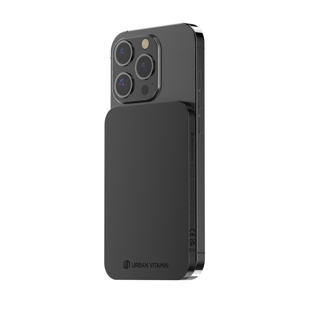 Power bank 3000 mAh Urban Vitamin Burbank, RABS z własnym nadrukiem, kolor czarny