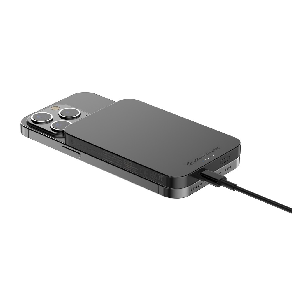 Power bank 5000 mAh Urban Vitamin Richmond, RABS z własnym nadrukiem, kolor czarny