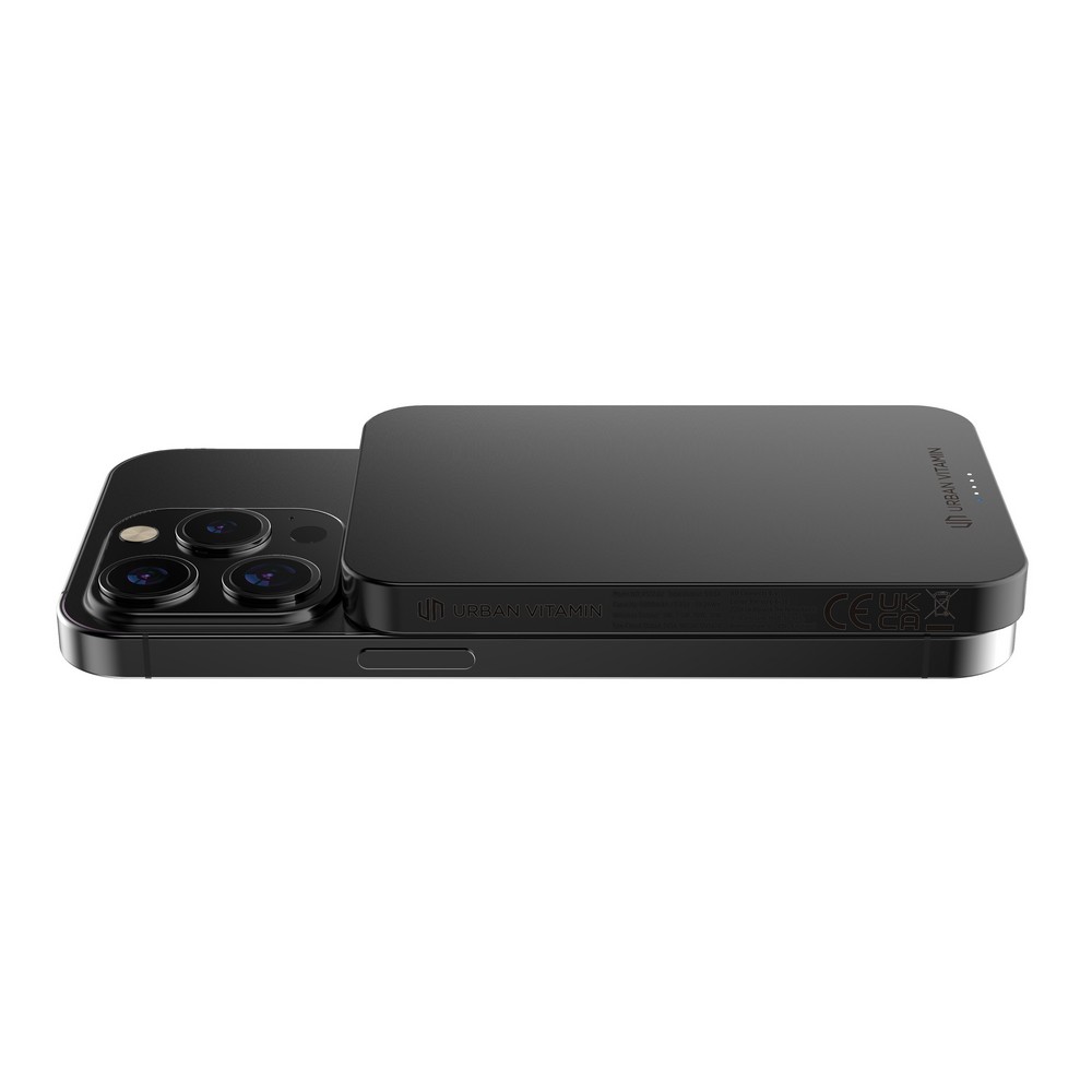 Power bank 5000 mAh Urban Vitamin Richmond, RABS z własnym nadrukiem, kolor czarny