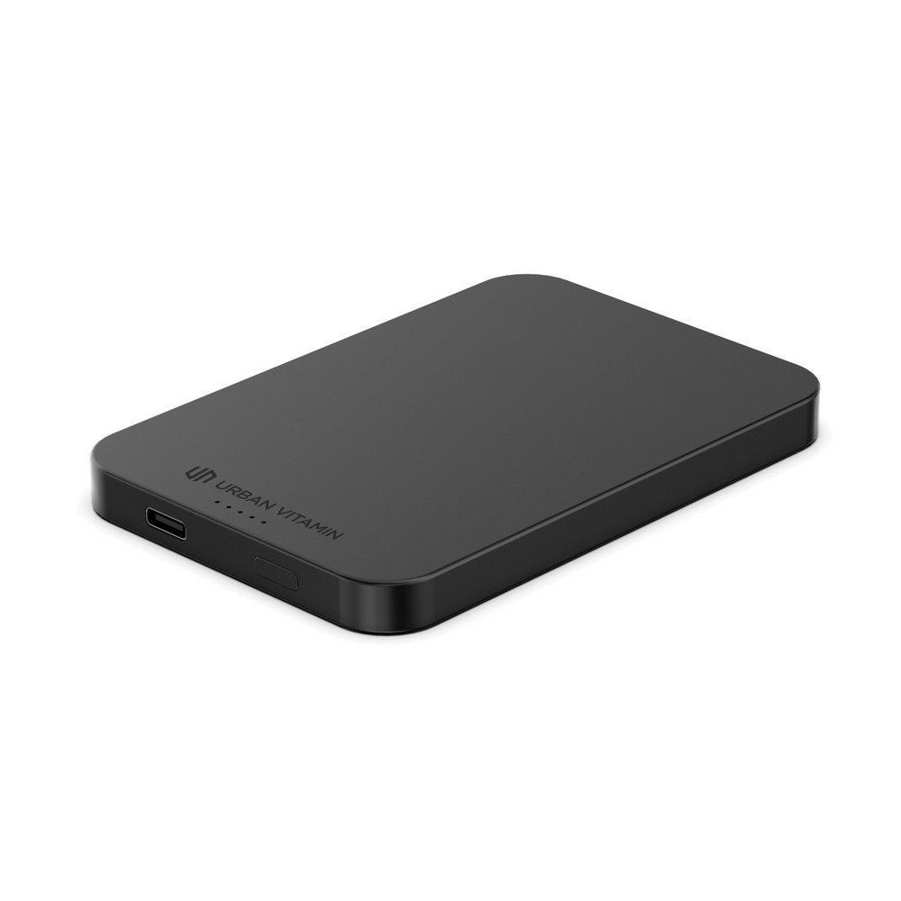 Power bank 5000 mAh Urban Vitamin Richmond, RABS z własnym nadrukiem, kolor czarny