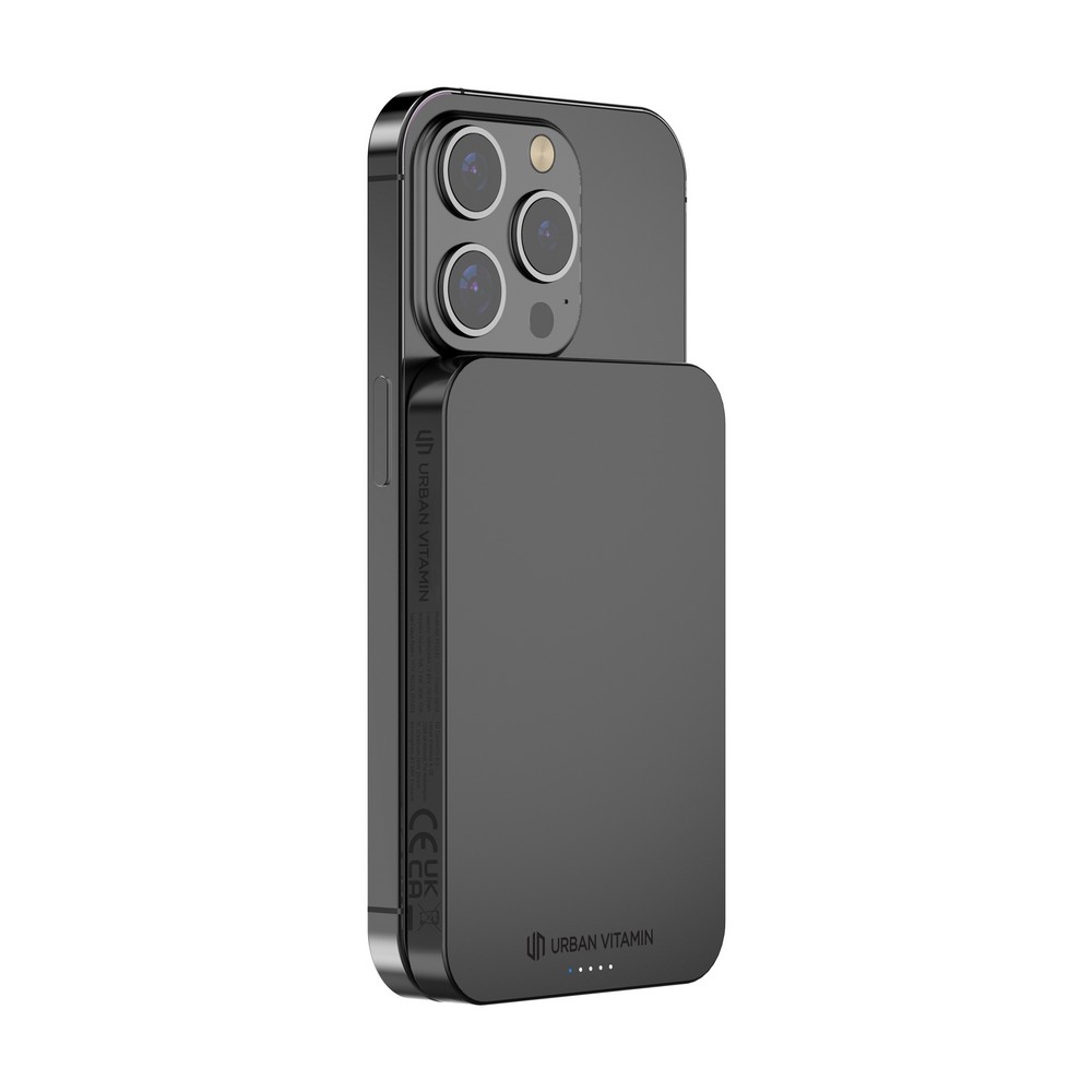 Power bank 5000 mAh Urban Vitamin Richmond, RABS z własnym nadrukiem, kolor czarny
