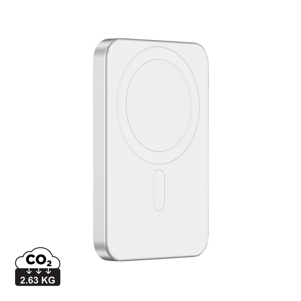 Power bank 5000 mAh Urban Vitamin Richmond, RABS z własnym nadrukiem, kolor srebrny