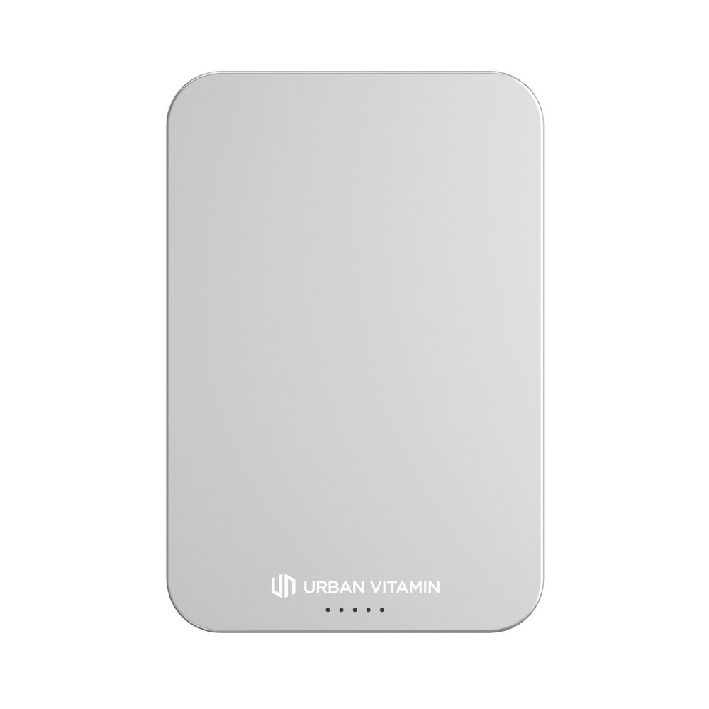 Power bank 5000 mAh Urban Vitamin Richmond, RABS z własnym nadrukiem, kolor srebrny