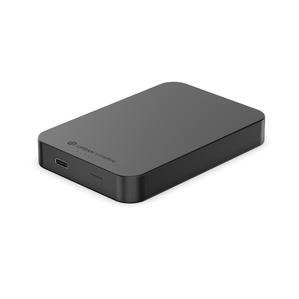 Power bank 10000 mAh Urban Vitamin Compton, RABS z własnym nadrukiem, kolor czarny
