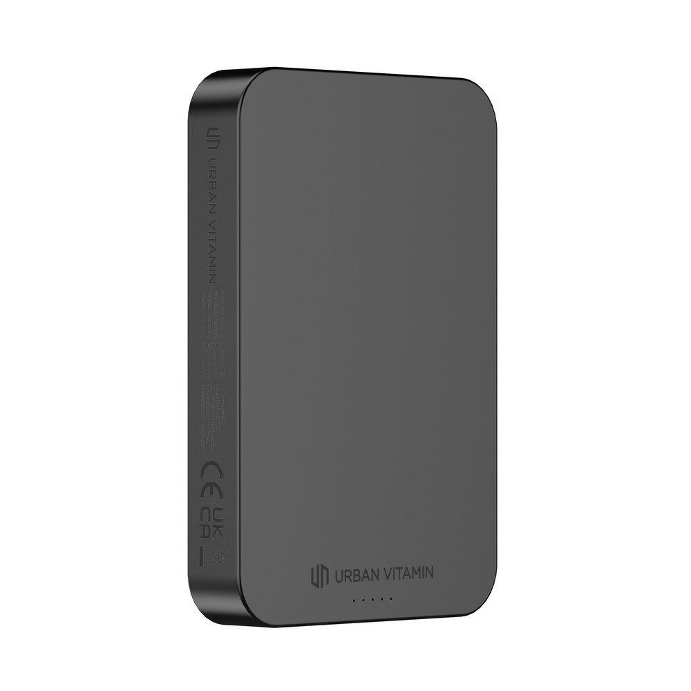 Power bank 10000 mAh Urban Vitamin Compton, RABS z własnym nadrukiem, kolor czarny