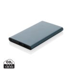 niebieski Power bank 4000 mAh z aluminium z recyklingu