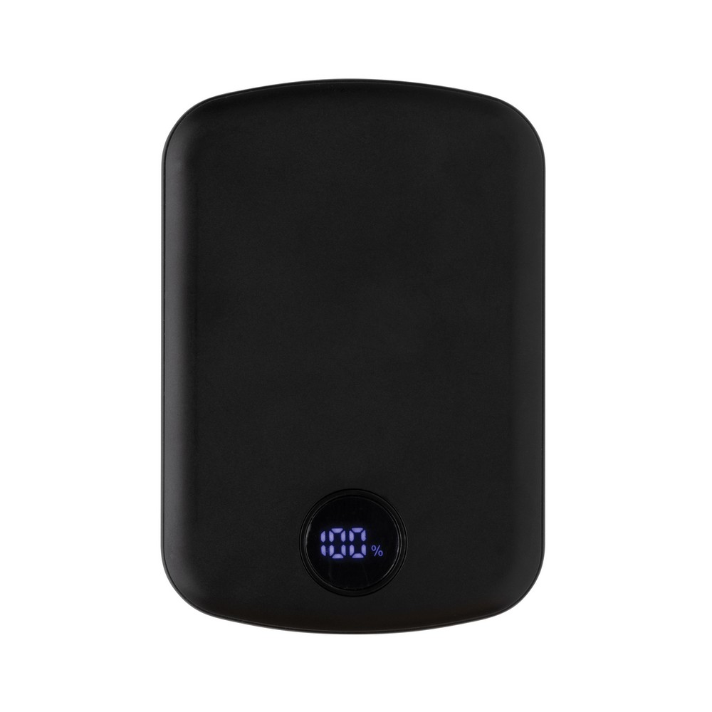 Magnetyczny bezprzewodowy power bank 5000 mAh MagBoost z własnym nadrukiem, kolor czarny