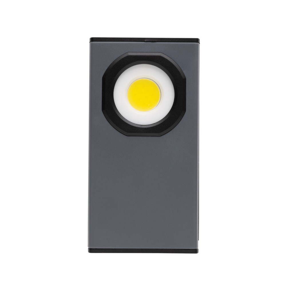 Lampka warsztatowa COB Gear X, ładowana przez USB z własnym nadrukiem, kolor szary