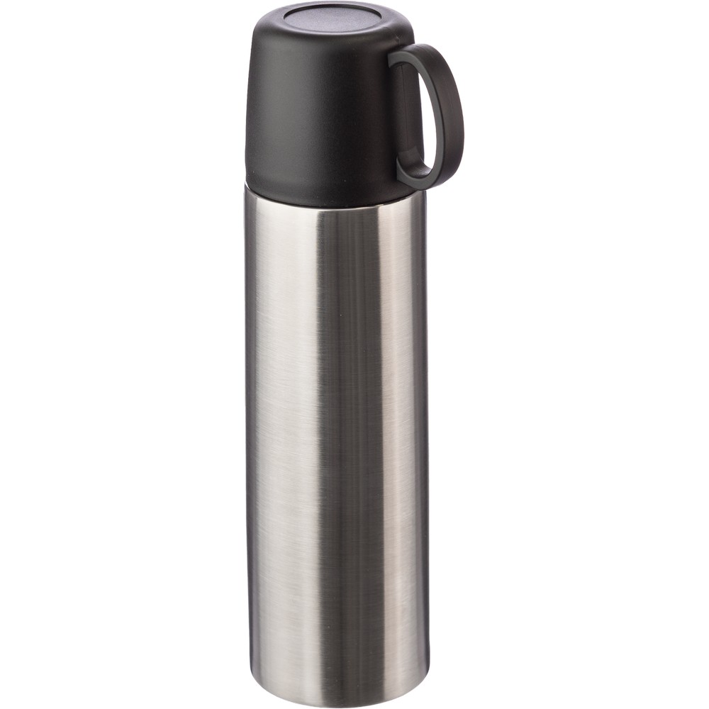 Termos 500 ml z własnym nadrukiem, kolor srebrny