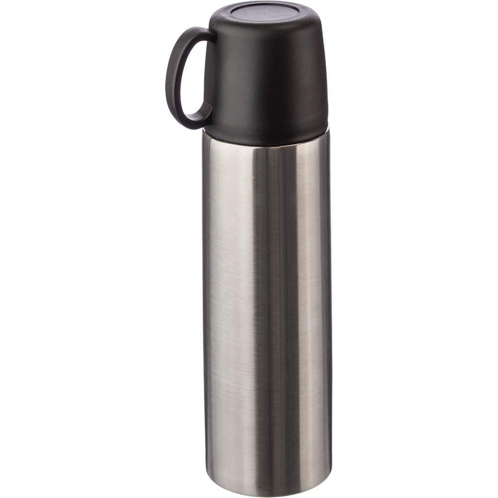 Termos 500 ml z własnym nadrukiem, kolor srebrny