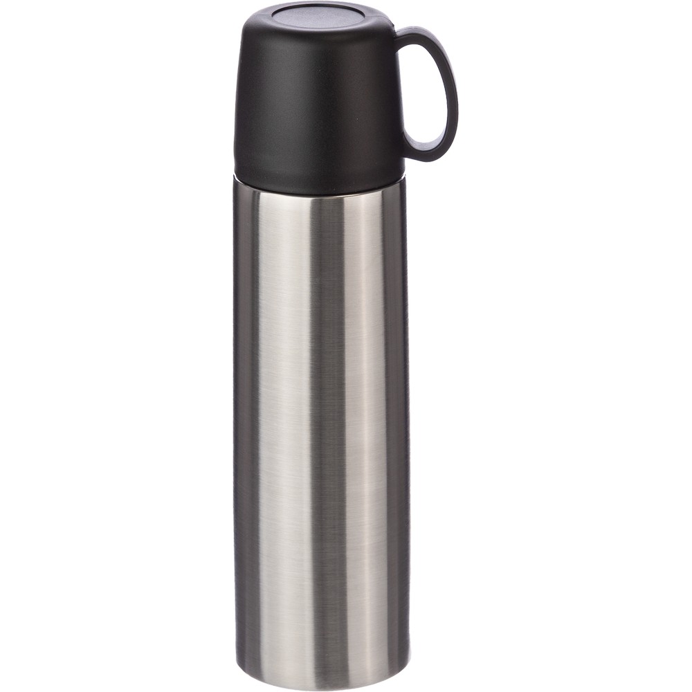 Termos 500 ml z własnym nadrukiem, kolor srebrny