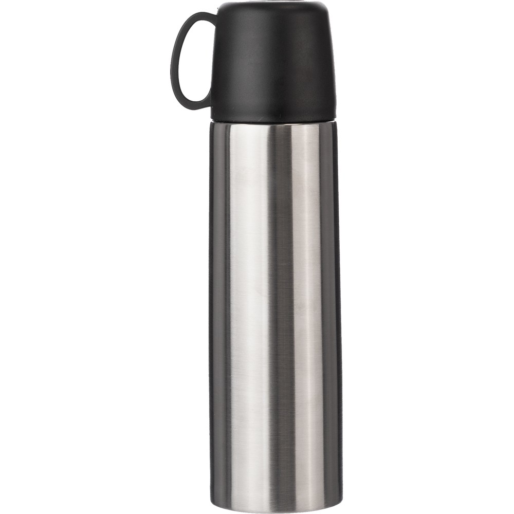 Termos 500 ml z własnym nadrukiem, kolor srebrny